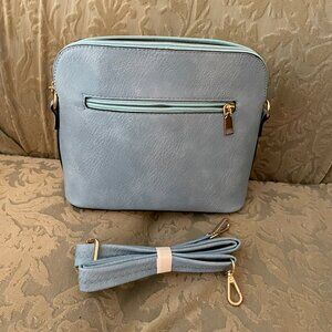 Pale Blue Crossbody Bag/Shoulder Strap Purse - NEW